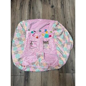 Taggies Snuggle Buggy Pink Baby Car Seat Cover Shopping Cart Infant Carrier Soft